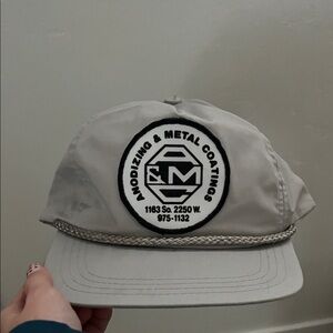 vintage metal company hat